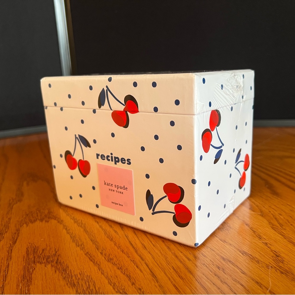 Kate Spade Cherry Dot Recipe Box